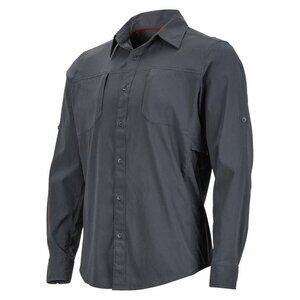 Marmot Trient Long Sleeve Shirt Mens Medium Gray Lightweight Shirt